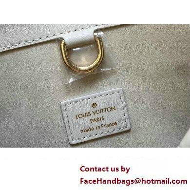 Louis Vuitton Taurillon leather Lock It MM Bag M23061 Creme Beige 2023