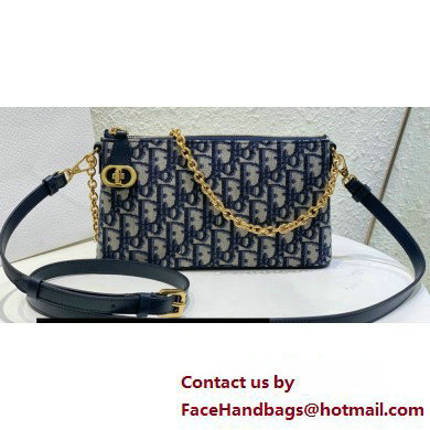 Miss Dior 30 Montaigne Midi Mini Bag in Blue Dior Oblique Jacquard - Click Image to Close