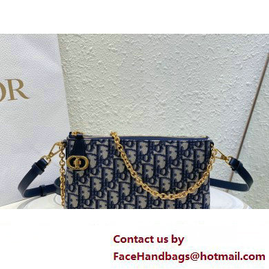 Miss Dior 30 Montaigne Midi Mini Bag in Blue Dior Oblique Jacquard