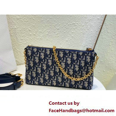 Miss Dior 30 Montaigne Midi Mini Bag in Blue Dior Oblique Jacquard