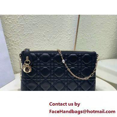 Miss Dior Midi Mini Bag in Cannage Lambskin Black