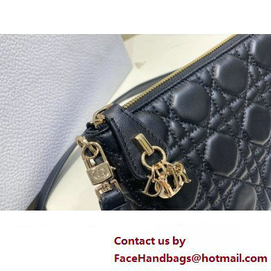 Miss Dior Midi Mini Bag in Cannage Lambskin Black