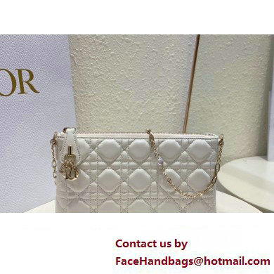 Miss Dior Midi Mini Bag in Cannage Lambskin White - Click Image to Close