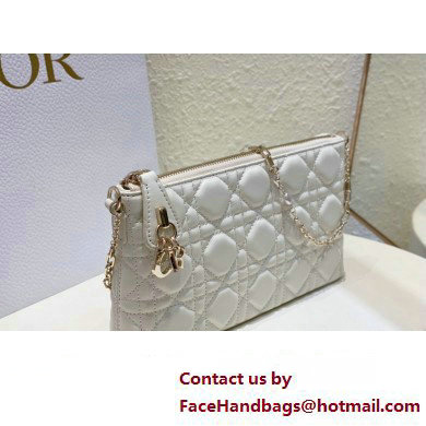 Miss Dior Midi Mini Bag in Cannage Lambskin White