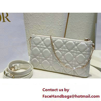 Miss Dior Midi Mini Bag in Cannage Lambskin White