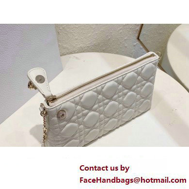 Miss Dior Midi Mini Bag in Cannage Lambskin White