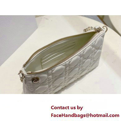 Miss Dior Midi Mini Bag in Cannage Lambskin White