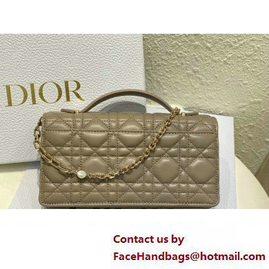 Miss Dior Mini Bag in Cannage Lambskin Camel with Removable jewel chain 2024