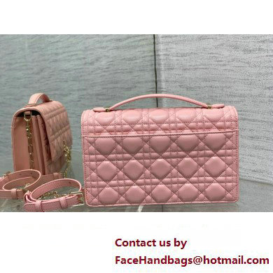 Miss Dior Top Handle Bag in Melocoton Pink Cannage Lambskin 2023