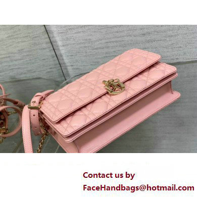 Miss Dior Top Handle Bag in Melocoton Pink Cannage Lambskin 2023