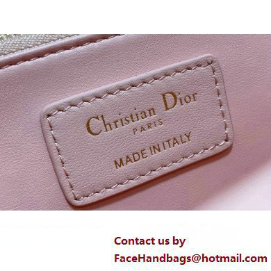 Miss Dior Top Handle Bag in Melocoton Pink Cannage Lambskin 2023