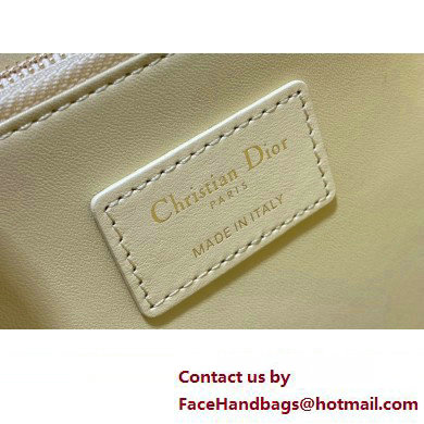 Miss Dior Top Handle Bag in Pastel Yellow Cannage Lambskin 2023