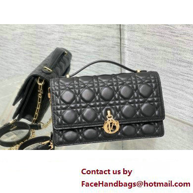 Miss Dior Top Handle Bag in black Cannage Lambskin 2023