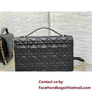 Miss Dior Top Handle Bag in black Cannage Lambskin 2023