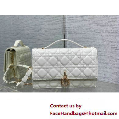 Miss Dior Top Handle Bag in white Cannage Lambskin 2023 - Click Image to Close