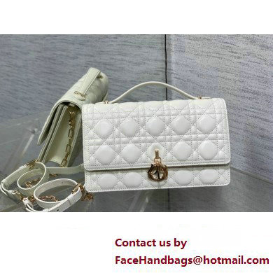 Miss Dior Top Handle Bag in white Cannage Lambskin 2023