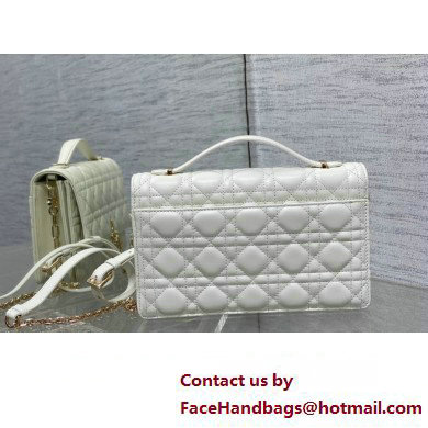 Miss Dior Top Handle Bag in white Cannage Lambskin 2023