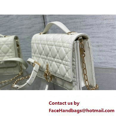 Miss Dior Top Handle Bag in white Cannage Lambskin 2023