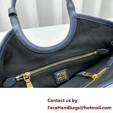 Miu Miu IVY Corduroy Small Tote bag 5BA284 Blue