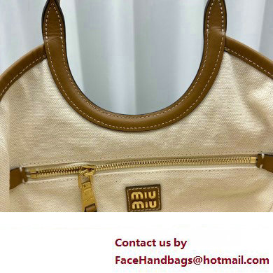 Miu Miu IVY Corduroy Small Tote bag 5BA284 Brown