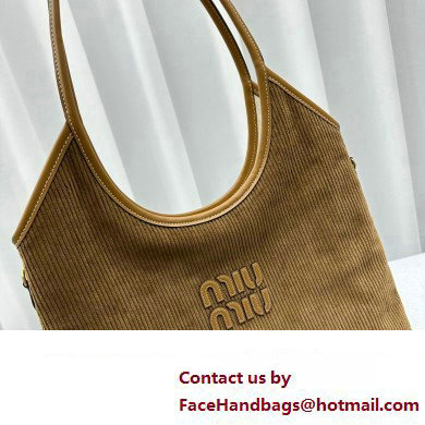 Miu Miu IVY Corduroy bag 5BG231 Brown