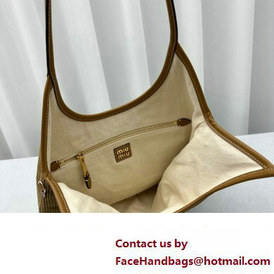 Miu Miu IVY Corduroy bag 5BG231 Brown