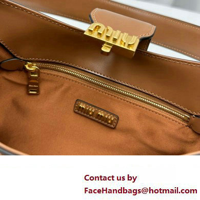 Miu Miu Leather Hobo bag 5BC151 Brown 2023