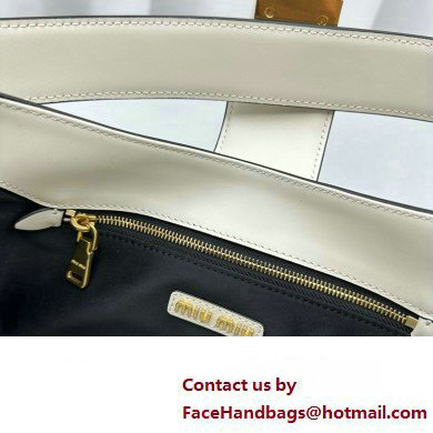 Miu Miu Leather Hobo bag 5BC151 White 2023