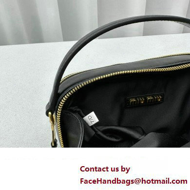 Miu Miu Leather shoulder bag 5BH229 Black 2024