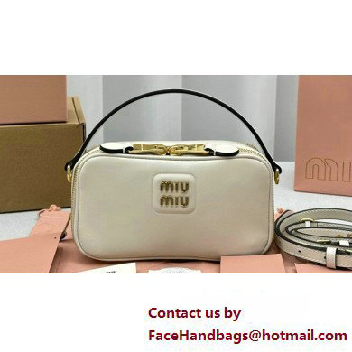 Miu Miu Leather shoulder bag 5BH229 White 2024