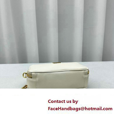 Miu Miu Leather shoulder bag 5BH229 White 2024