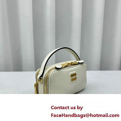 Miu Miu Leather shoulder bag 5BH229 White 2024