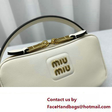 Miu Miu Leather shoulder bag 5BH229 White 2024