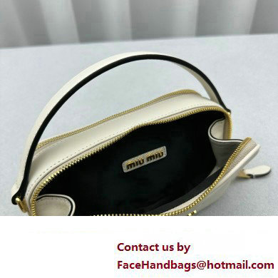 Miu Miu Leather shoulder bag 5BH229 White 2024