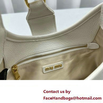 Miu Miu Madras Leather Hobo bag 5BC157 White 2023