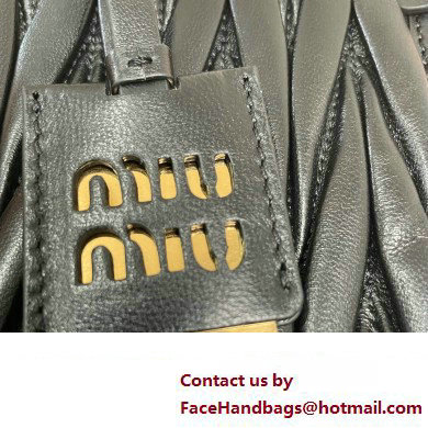 Miu Miu Matelasse nappa leather Handbag 5BG263 Black