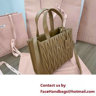 Miu Miu Matelasse nappa leather Handbag 5BG263 Brown