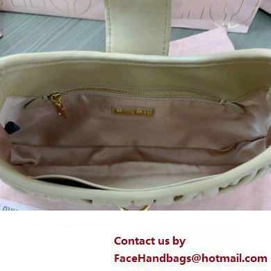 Miu Miu Matelasse nappa leather Hobo bag 5BC157 Nude