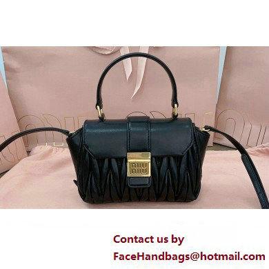 Miu Miu Matelasse nappa leather Mini Bag 5BP083 Black