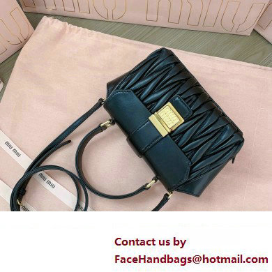 Miu Miu Matelasse nappa leather Mini Bag 5BP083 Black