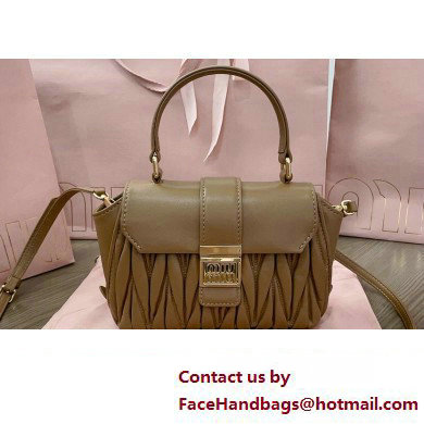 Miu Miu Matelasse nappa leather Mini Bag 5BP083 Brown