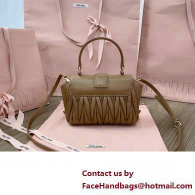 Miu Miu Matelasse nappa leather Mini Bag 5BP083 Brown