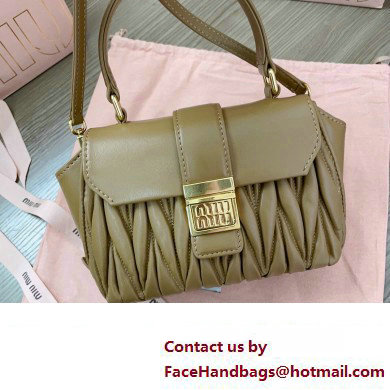 Miu Miu Matelasse nappa leather Mini Bag 5BP083 Brown