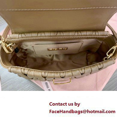 Miu Miu Matelasse nappa leather Mini Bag 5BP083 Brown