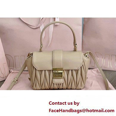 Miu Miu Matelasse nappa leather Mini Bag 5BP083 Nude - Click Image to Close