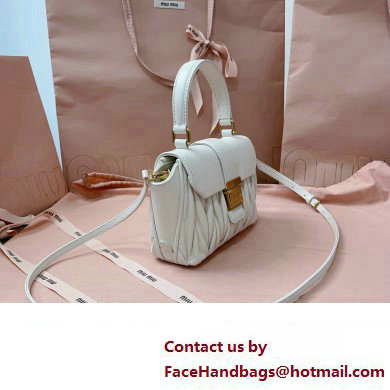 Miu Miu Matelasse nappa leather Mini Bag 5BP083 White