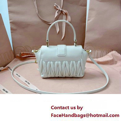 Miu Miu Matelasse nappa leather Mini Bag 5BP083 White