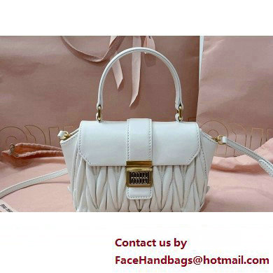 Miu Miu Matelasse nappa leather Mini Bag 5BP083 White