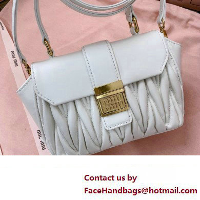 Miu Miu Matelasse nappa leather Mini Bag 5BP083 White