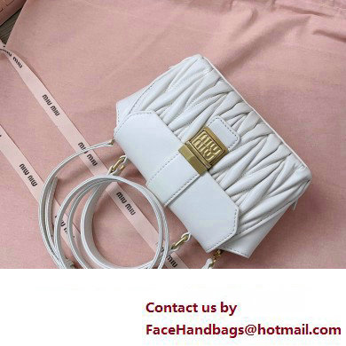 Miu Miu Matelasse nappa leather Mini Bag 5BP083 White